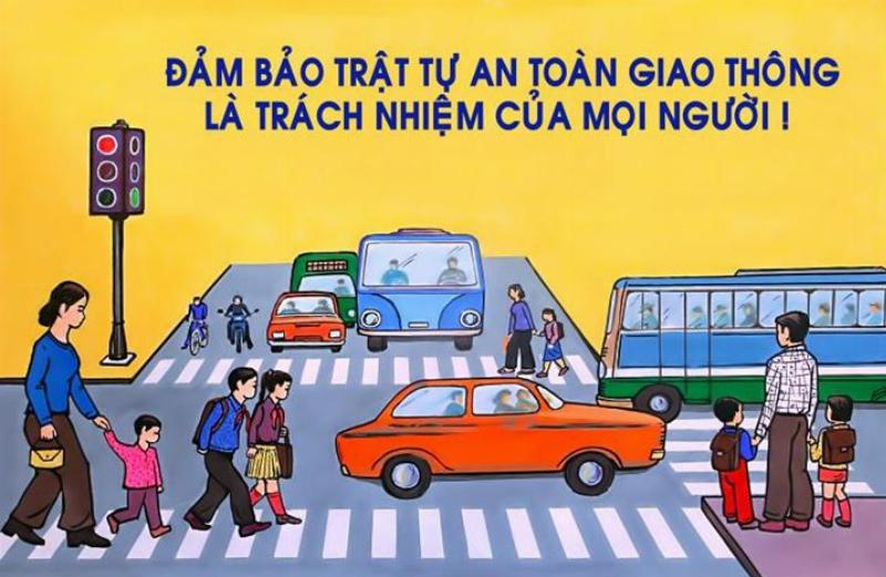 Học sinh đi xe đạp điện an toàn trên đường, tuân thủ luật giao thông